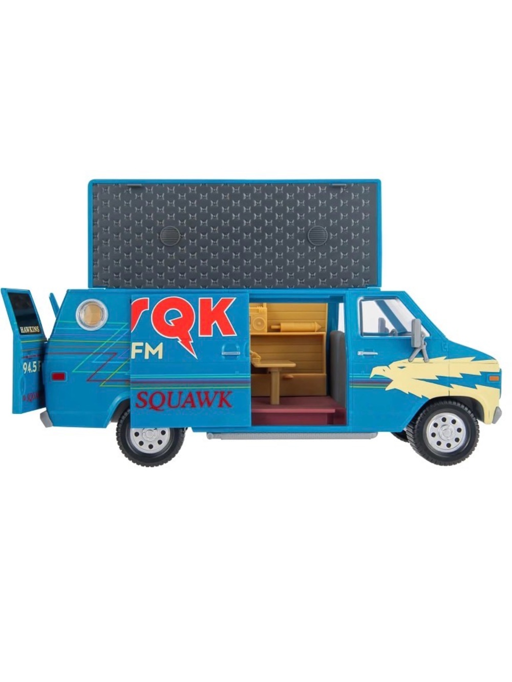 STRANGER THINGS Figure World Vehicle Pack SQWK FM Blue Radio Van. NEW!!!